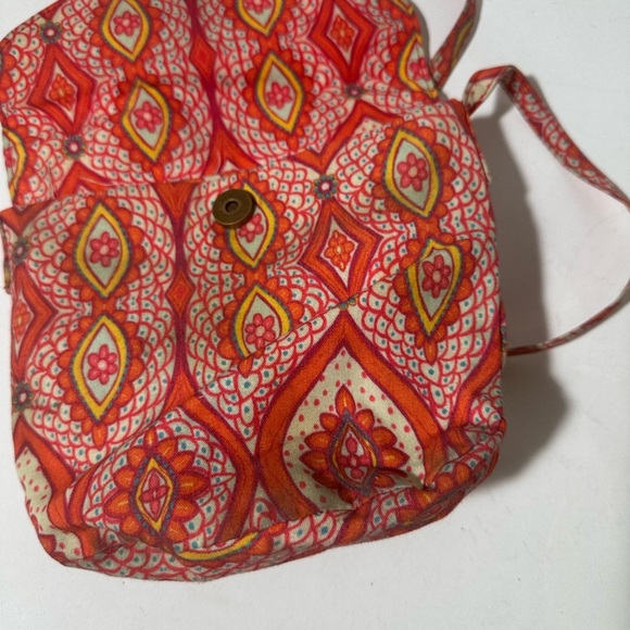 Calypso Studios Ornate Red and Orange Crossbody Bag with Intricate Pattern - Picture 4 of 7